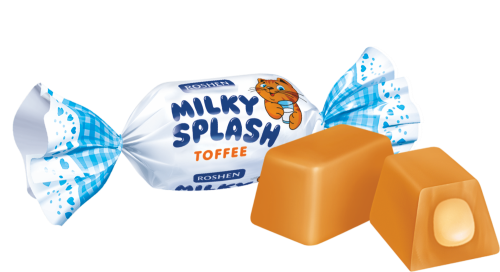 Іриска з молочною начинкою "Milky Splash", Roshen, 1 кг
