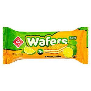 Wafers Lime Filling "Zhytomyr Lasoshchi", 50g