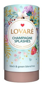 Tea In Tube "Lovare - Splashes Of Champagne": Black And Green, Loose, Dried Berry, Flower, Wild Strawberry, 80g