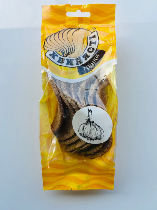 Bread Chips "Hvylyasty" Garlic Flavor (75g)