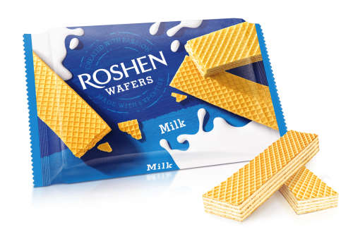 Wafers With Milk Flavour, Roshen, 72g