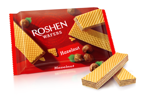 Wafers With Hazelnut Flavour, Roshen, 72g