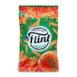 Rye-Wheat Croutons With Red Caviar Flavour "Flint", 70g