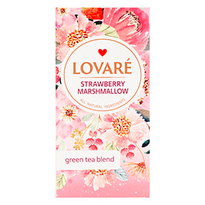 Tea, Green, Berries, Flower, Wild Strawberry "Strawberry Marshmallow Tea", Lovare 36g