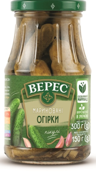 Cucumbers Pickled "Veres", 300g