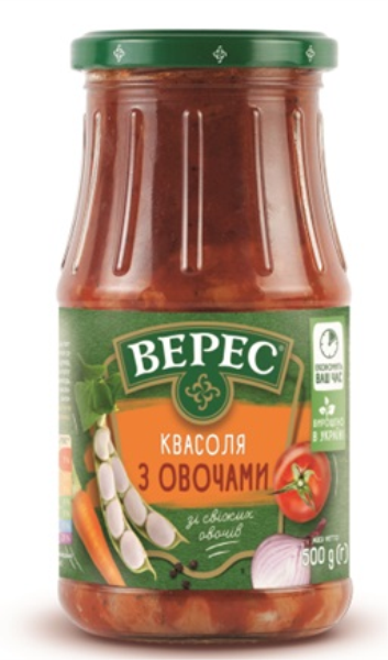 Квасоля з овочами "Верес", 500г