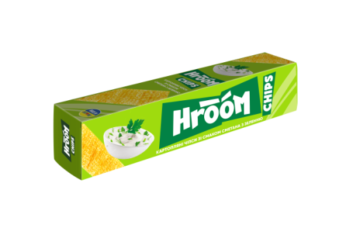 Чіпси зі смаком вершків і трав "Hroom", 50г