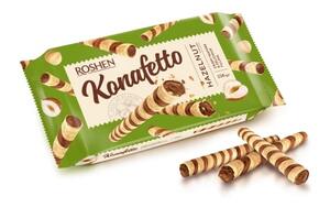 Рулети вафельні "Konafetto Фундук", Roshen, 140г