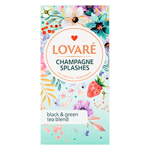 Tea, Black And Green, Dried Berry, Flower, Strawberry «Splashes Of Champagne Tea», Lovare, 48g