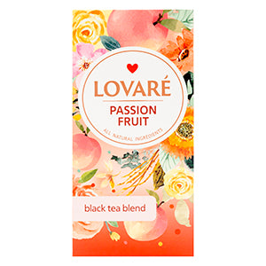 Tea, Black, Fruit, Flower, Peach And Passion Fruit «Passion Fruit Tea», Lovare, 48g