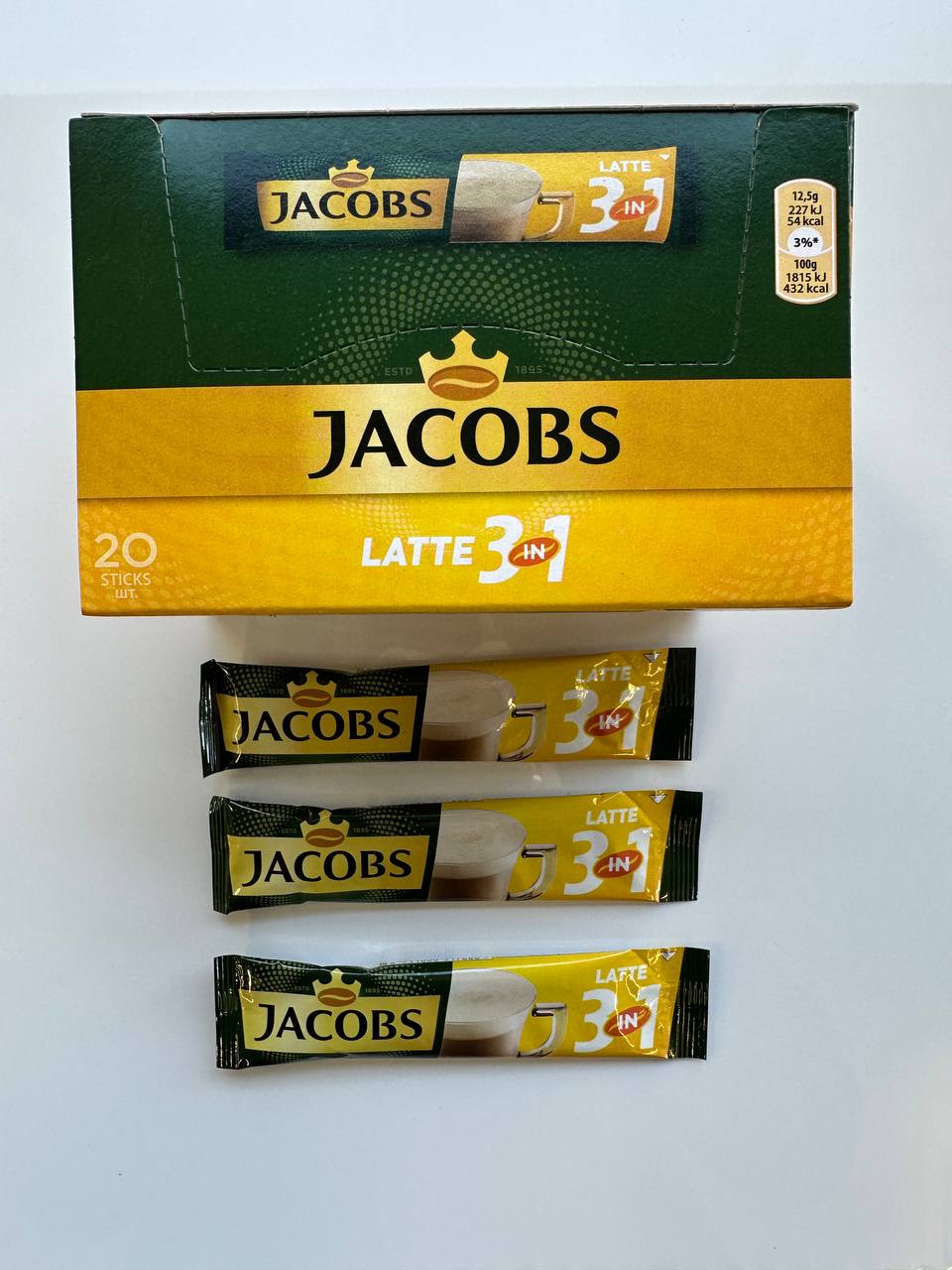 Coffee "Jacobs 3in1", 20 Units Instant Coffee Drink, 12,5*20G