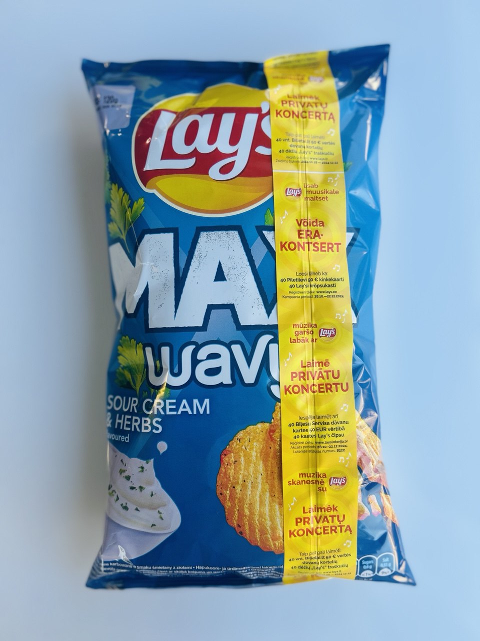 Crisps Wavy Fromage And Herbs "Lays", 120g