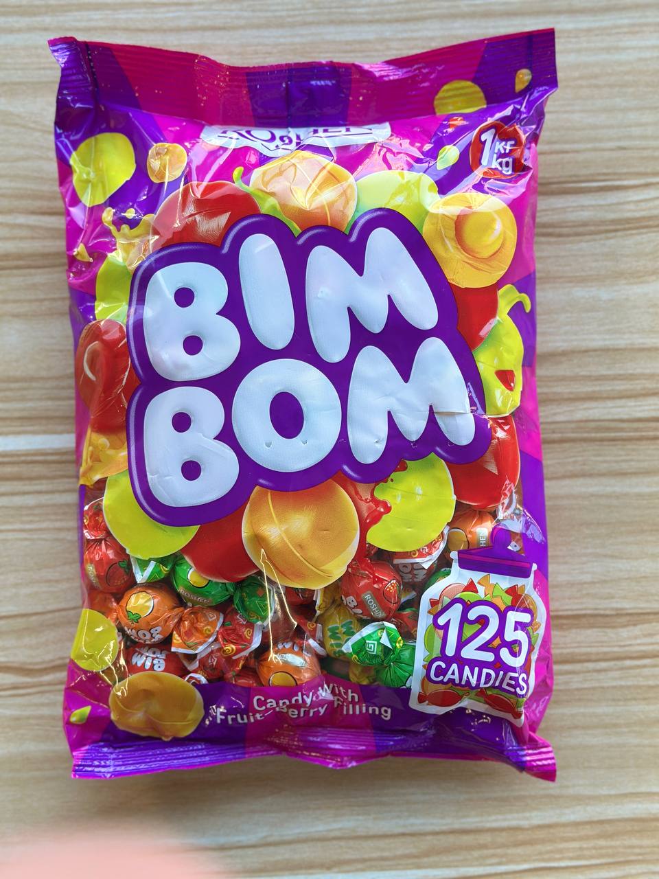 Hard Candies With Fruit And Berry Filling "Bim-Bom", Roshen, 1kg